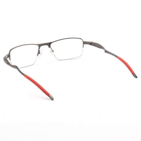 Armação de Óculos Meio Aro Evade OX3208 Chumbo e Vermelho