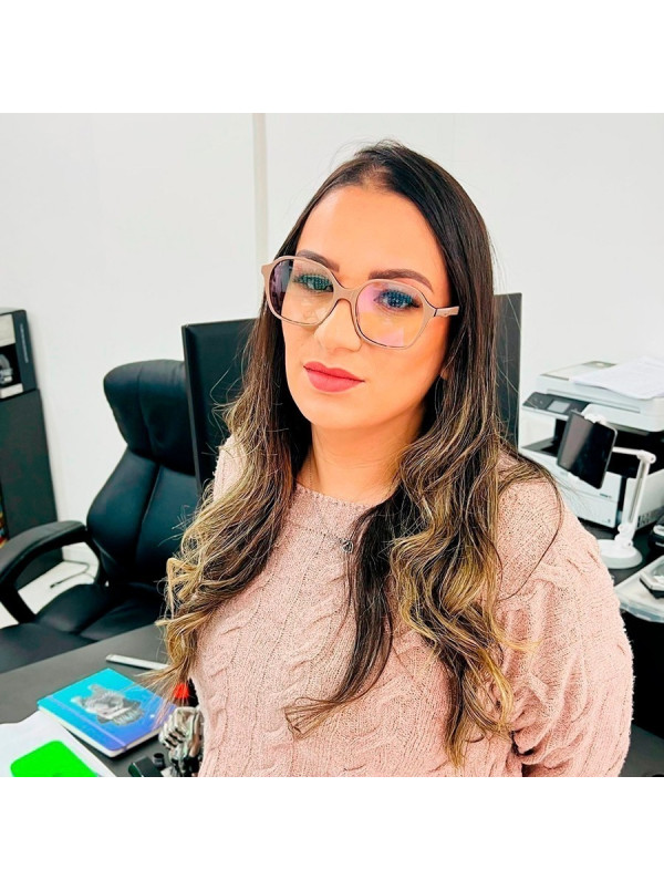 Armação de Óculos Quadrada GG002590 Nude