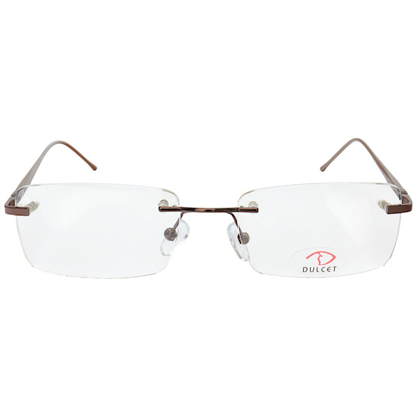 Armação de Óculos Retangular Balbriff Mola 180 Alumínio Marrom