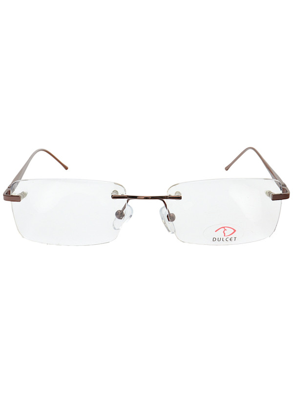 Armação de Óculos Retangular Balbriff Mola 180 Alumínio Marrom