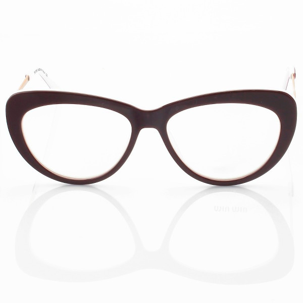 Armação de Óculos Gatinho VMU01V Bordo e Branco