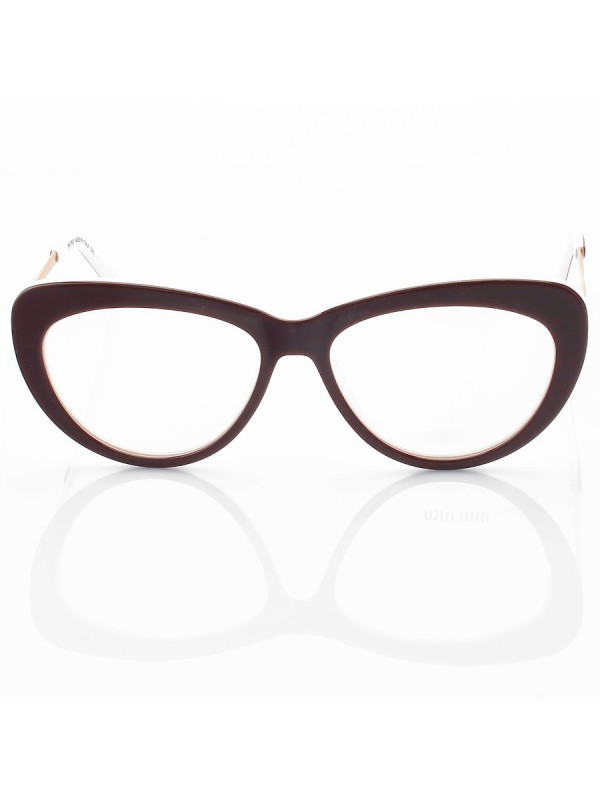 Armação de Óculos Gatinho VMU01V Bordo e Branco