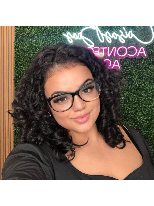 Armação de Óculos Quadrada LQ0121 Azul Degrade - Outlet