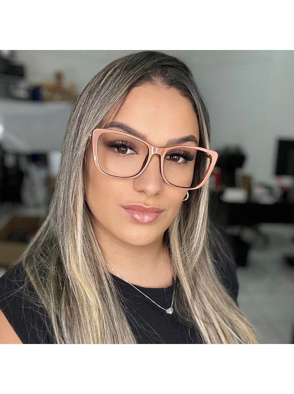 Armação de Óculos Quadrado LQ92357 Nude