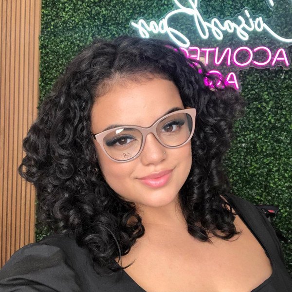 Armação de Óculos Oval LQ0144 Nude