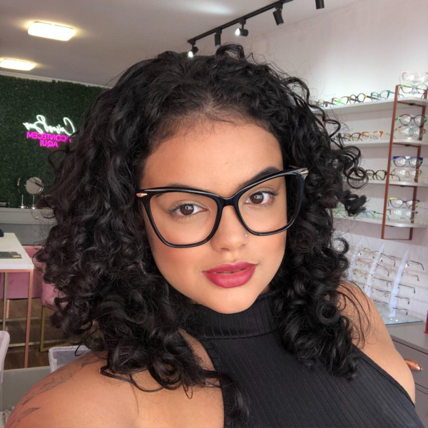 Armação de Óculos Gatinho Dt545 Preto