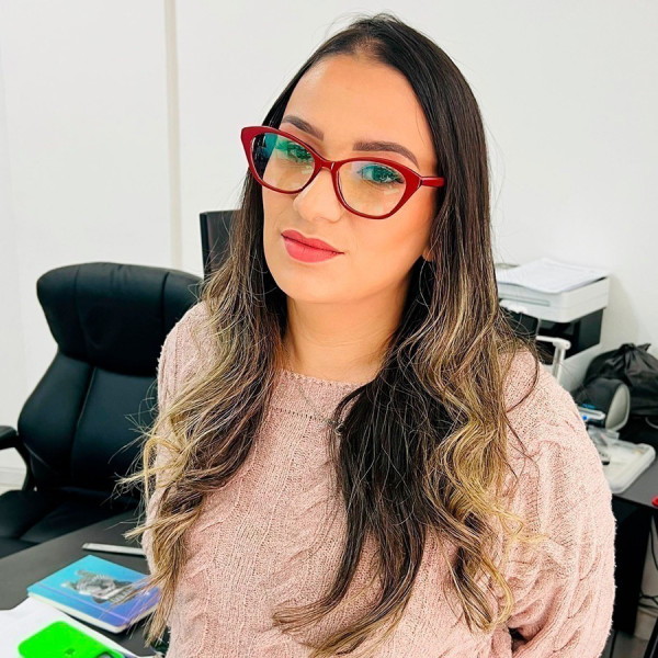 Armação de Óculos Quadrado Vhe4052 Vermelho