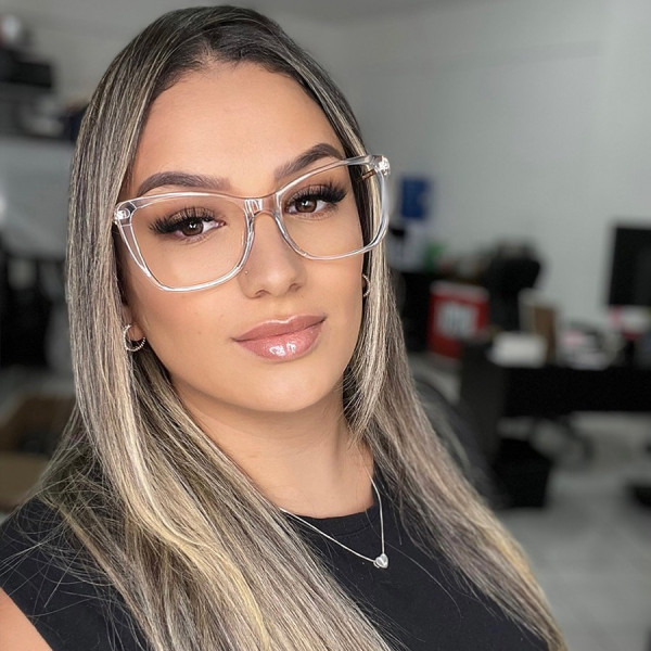 Armação de Óculos Quadrada TF2162 Transparente