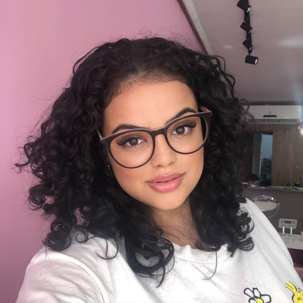 Armação de Óculos Redondo TH1451 Marrom e Rosa