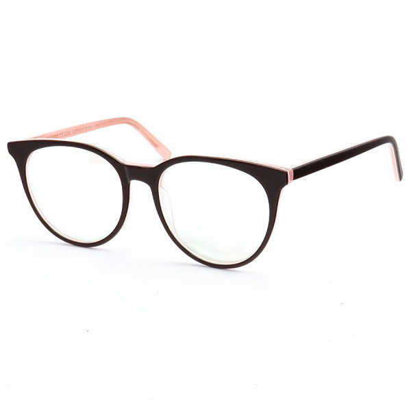 Armação de Óculos Redondo TH1451 Marrom e Rosa