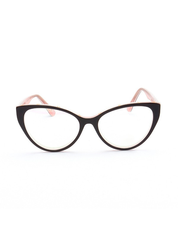 Armação de Óculos Gatinho CH8233 Preto e Rosa