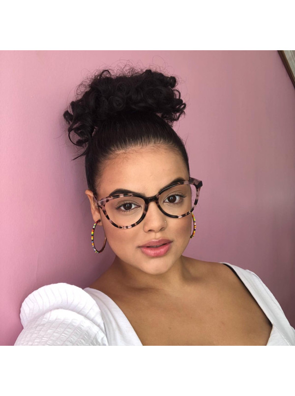 Armação de Óculos Oval PD5376 Rosa Tartaruga