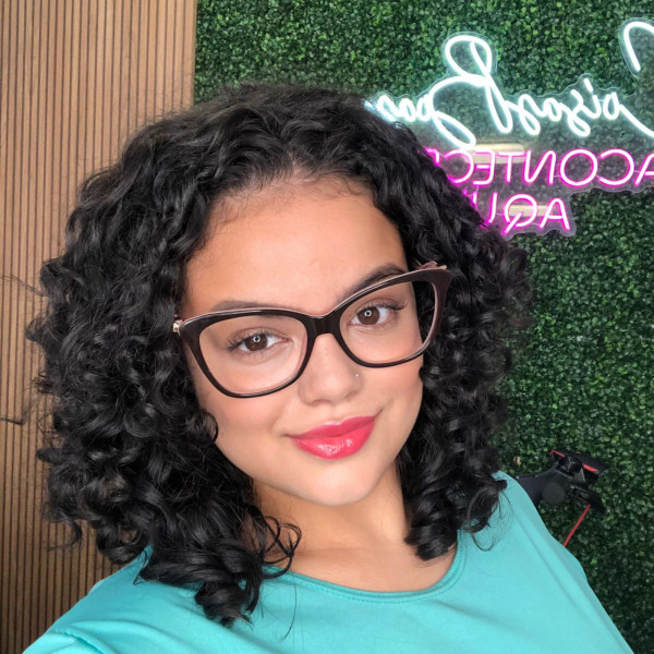 Armação de Óculos Quadrado GG10120 Preto e Rosa