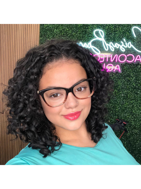 Armação de Óculos Quadrado GG10120 Preto Degrade