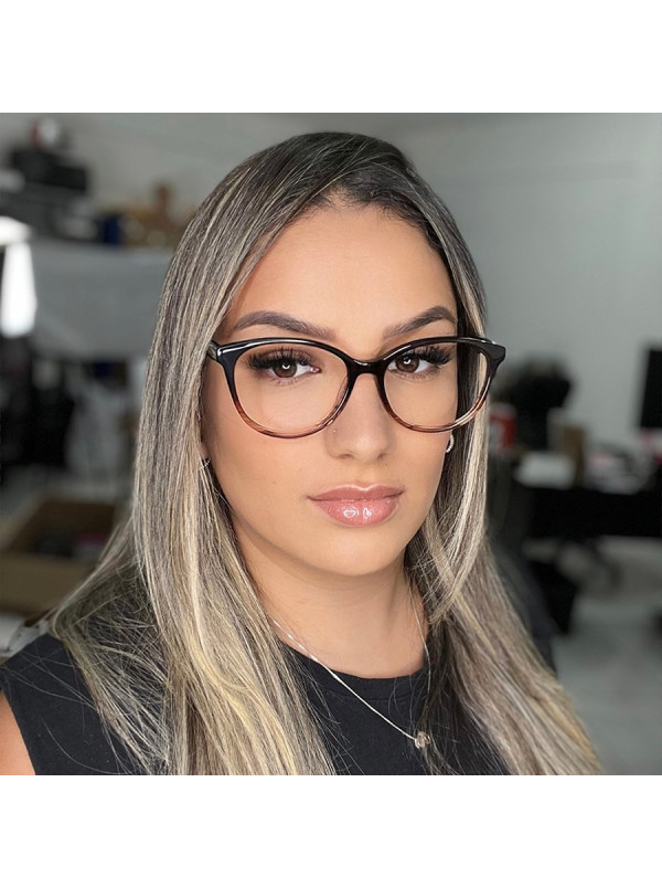 Armação de Óculos Oval TF2175 Preto Degrade