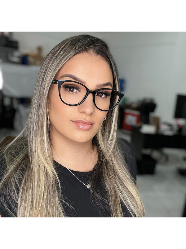 Armação de Óculos Oval TF2175 Preto