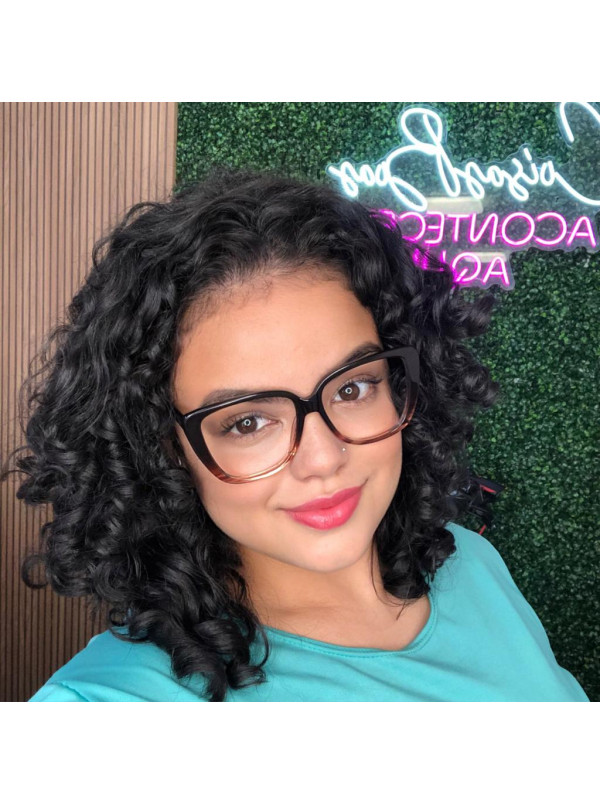 Armação de Óculos Quadrada VO5413 Preto Degrade