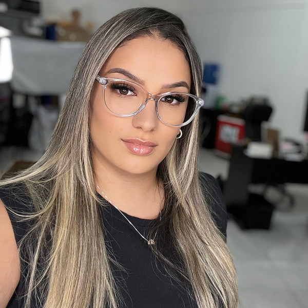 Armação de Óculos Oval TF2175 Transparente