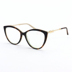 Armação de Óculos Gatinho TF2161 Tartaruga Esverdeado