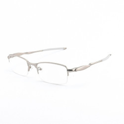 Armação de Óculos Meio Aro Evade OX3208 Prata e Branco