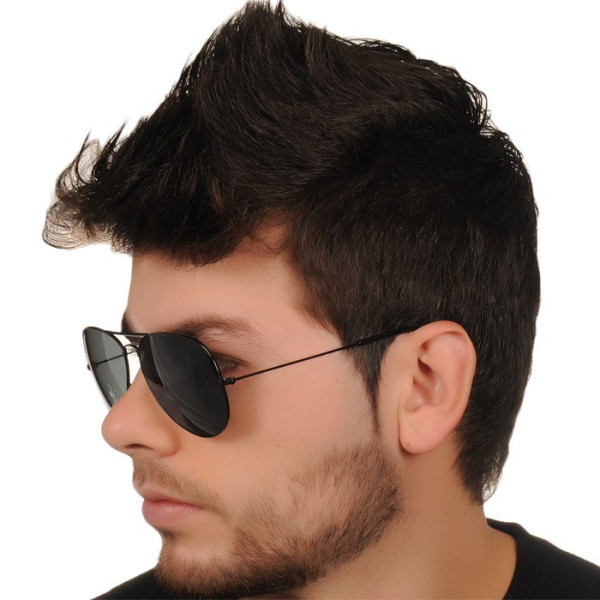 Óculos de Sol Aviador Preto com Lente Preta