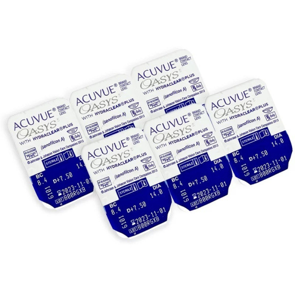 Lentes de Contato Acuvue Oasys com Hydraclear Plus - Caixa com 6