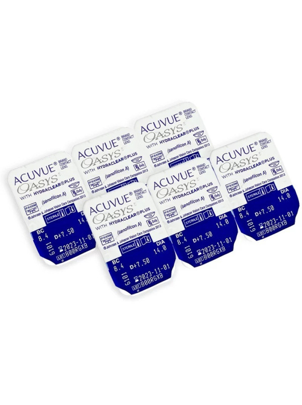 Lentes de Contato Acuvue Oasys com Hydraclear Plus - Caixa com 6