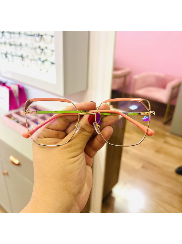 Armação de Óculos Quadrado 96020 Rosa