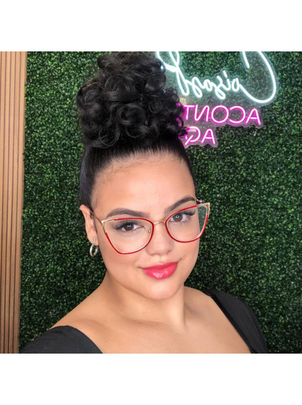 Armação de Óculos Quadrado LQ5046 Vermelho