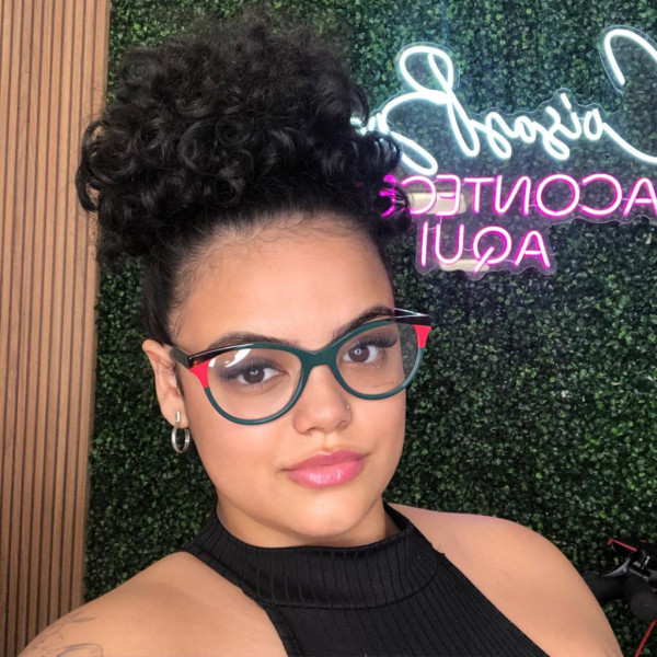 Armação de Óculos Oval DLYY7020 Verde