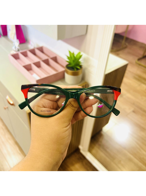 Armação de Óculos Oval DLYY7020 Verde