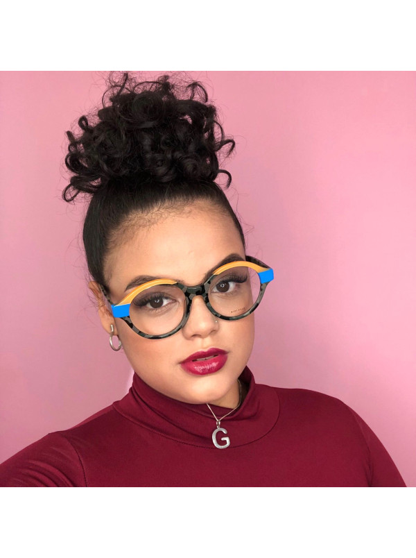 Armação de Óculos Redondo DLYY7016 Preto