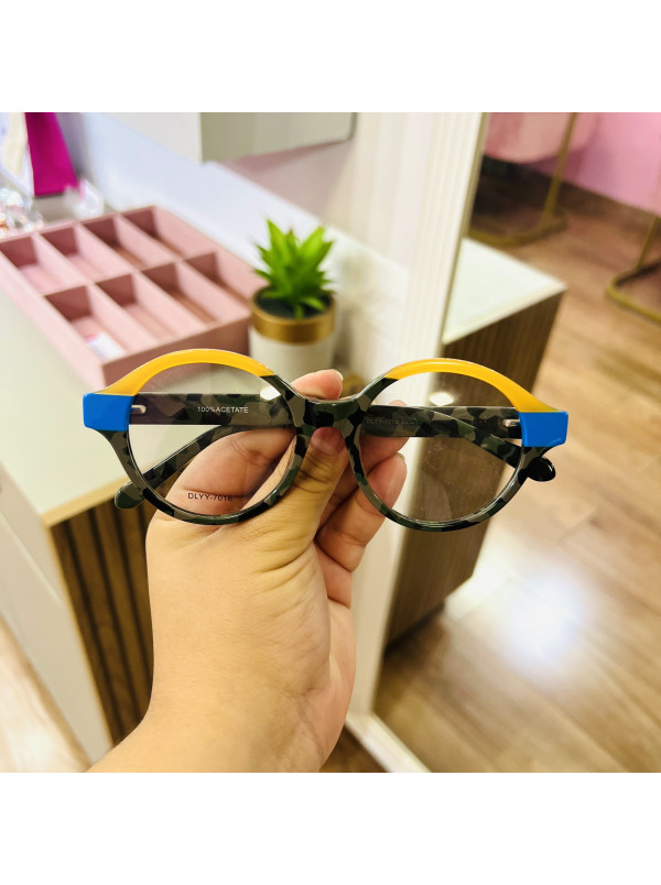 Armação de Óculos Redondo DLYY7016 Preto