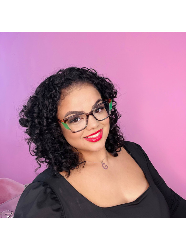 Armação de Óculos Quadrado 9937 Cinza e Verde