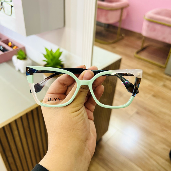 Armação de Óculos Quadrado 9803 Verde