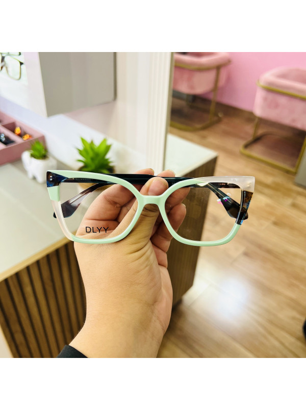 Armação de Óculos Quadrado 9803 Verde
