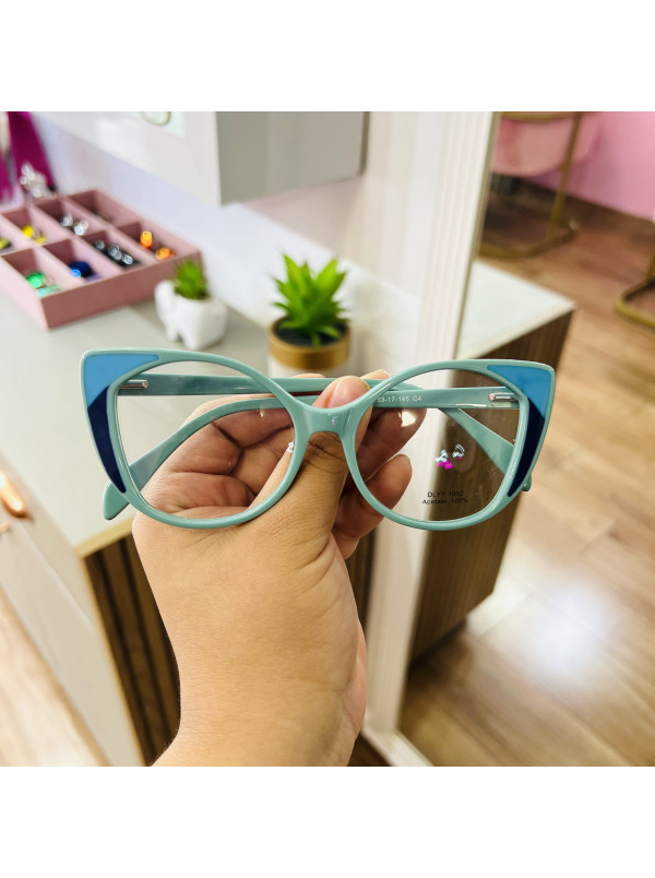 Armação de Óculos Gatinho DLYY1002 Verde