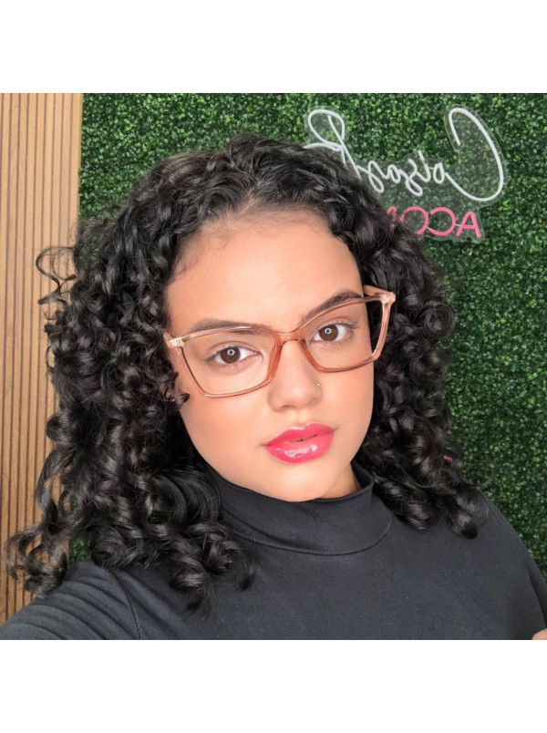 Armação de Óculos ISA3029 Quadrado Laranja