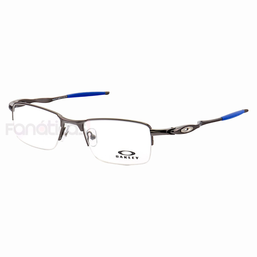 Armação de Óculos Oakley Meio Aro Evade OX3208 Grafite e Azul
