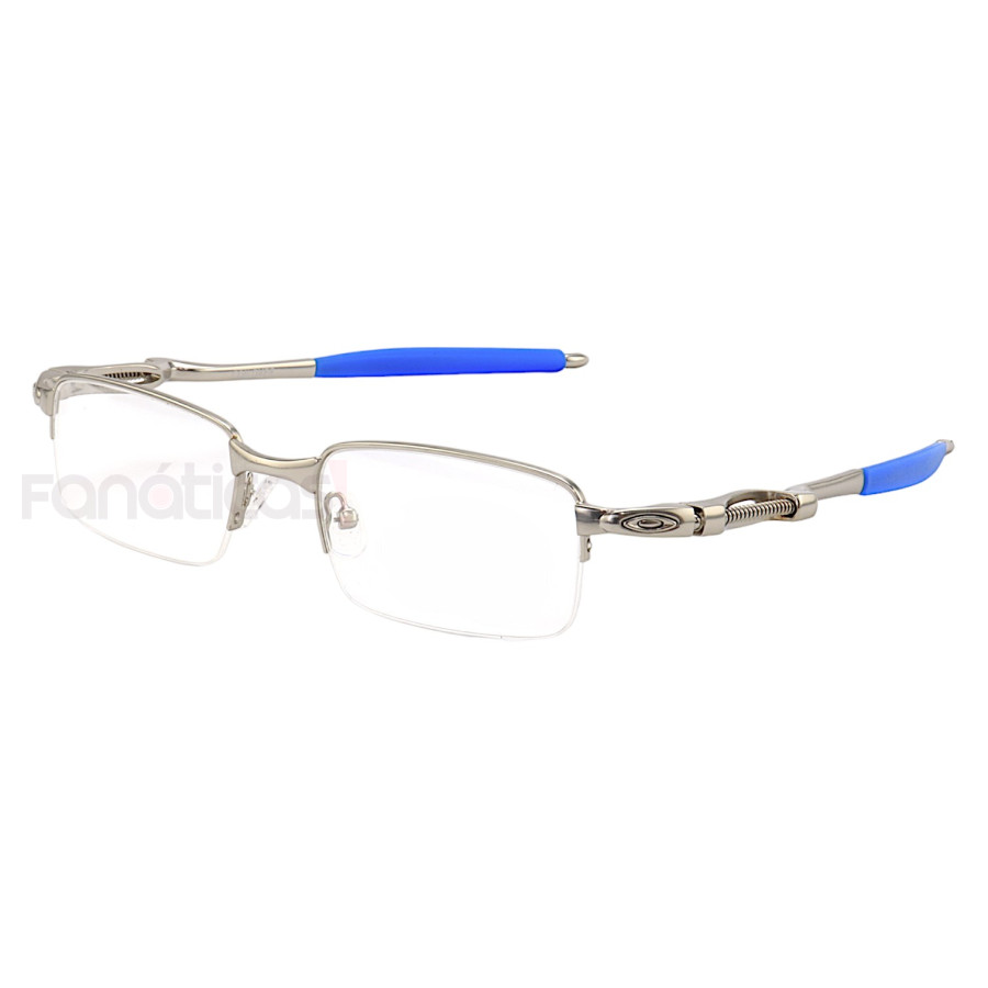 Armacao de Óculos Oakley Coilover OX5043 Prata e Azul