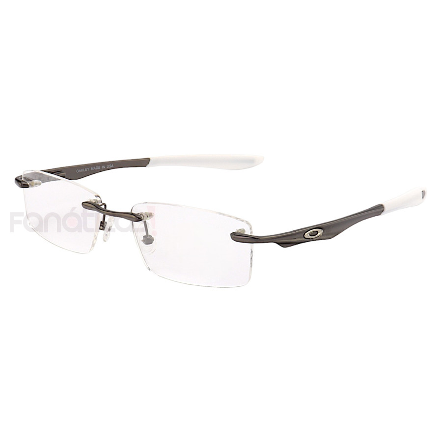 Armação de Óculos Flutuante Sem Aro Oakley Wingfold Grafite e Branco