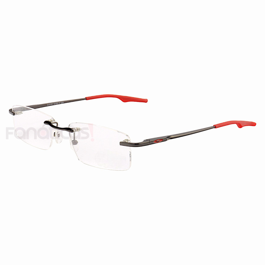 Armação de Óculos Retangular Flutuante Sem Aro Wingback Grafite Red