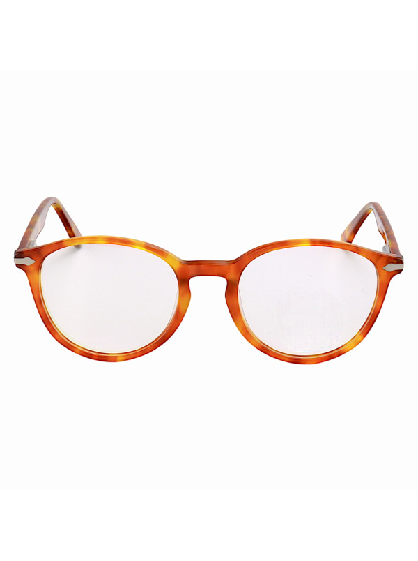 Armação de Óculos Redondo Pers 3183V Caramelo Tartaruga