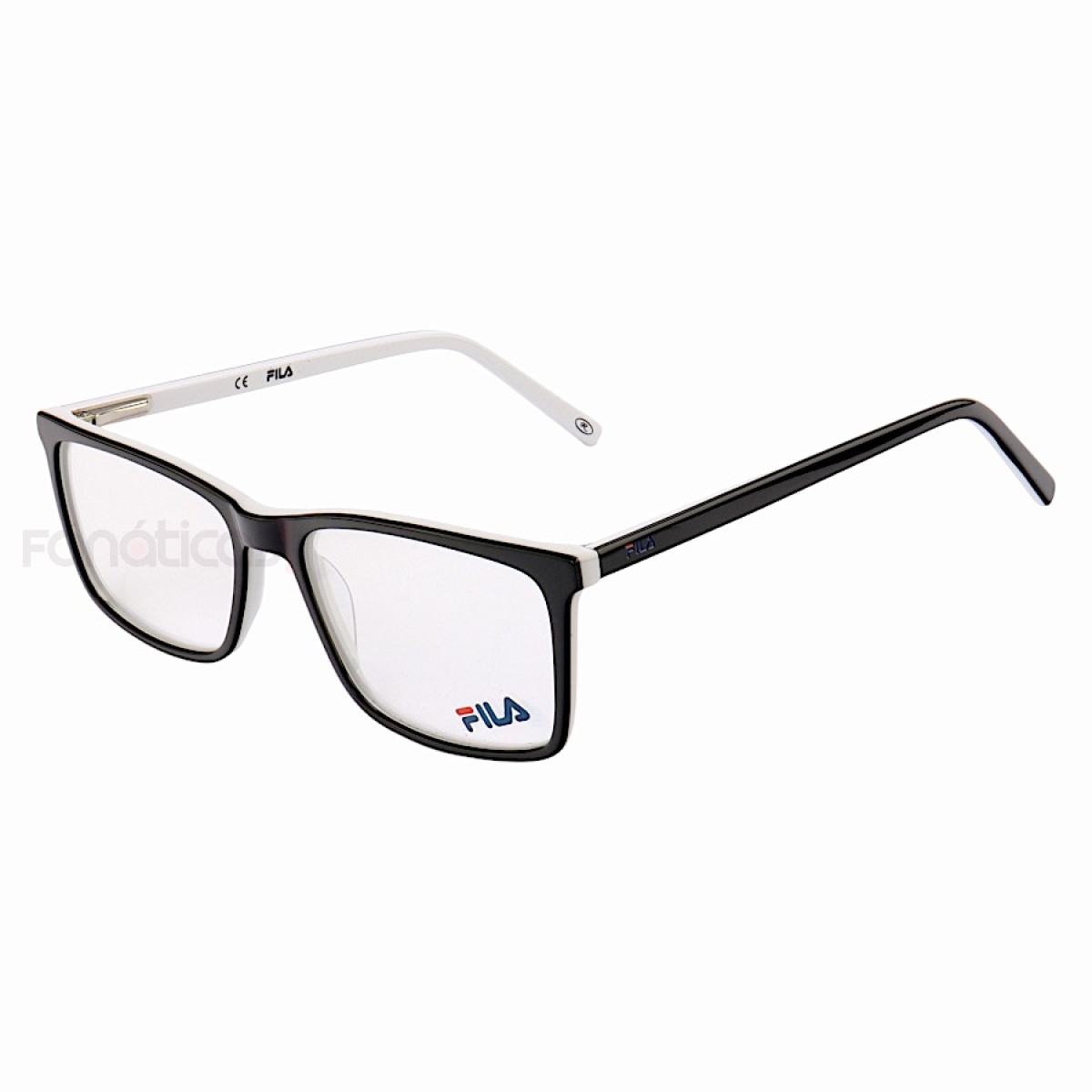Armação de Óculos Retangular Masculina FL7062 Preto e Branco