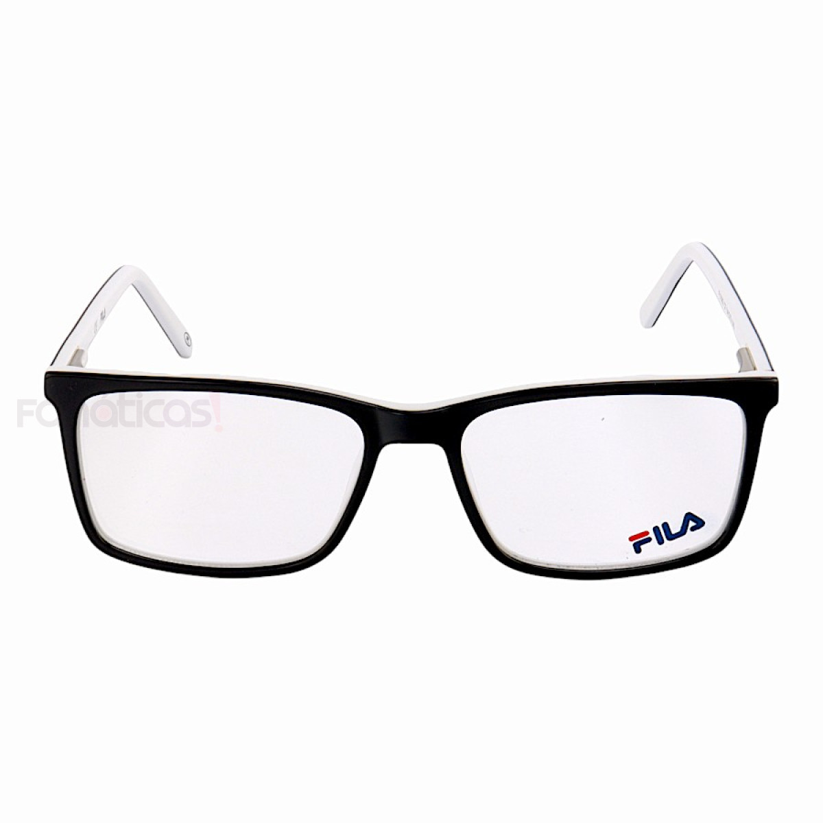 Armação de Óculos Retangular Masculina FL7062 Preto e Branco