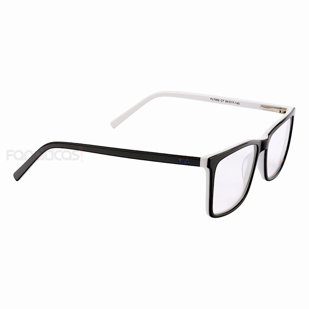 Armação de Óculos Retangular Masculina FL7062 Preto e Branco