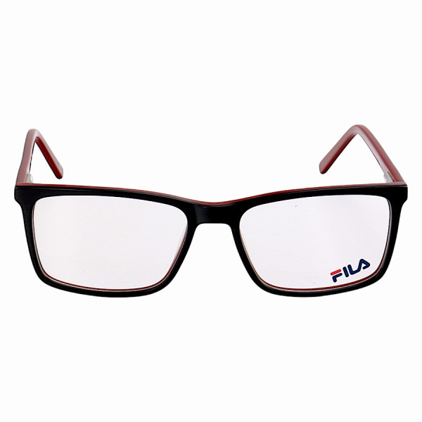 Armação de Óculos Retangular Masculina FL7062 Preto e Vermelho