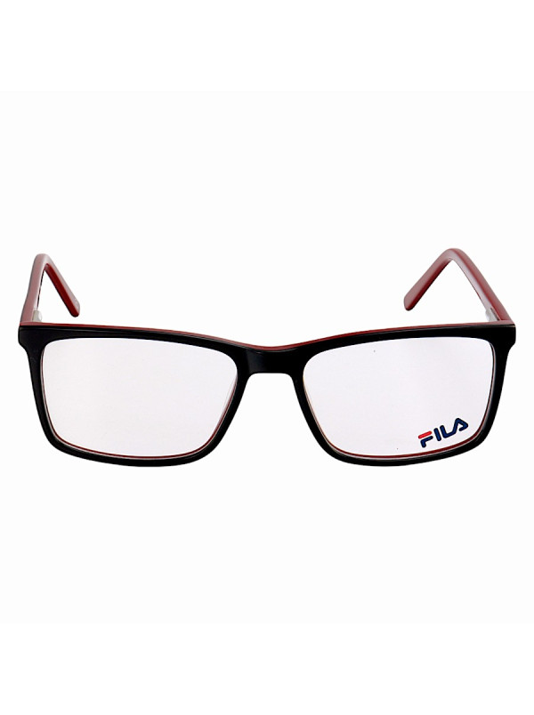 Armação de Óculos Retangular Masculina FL7062 Preto e Vermelho