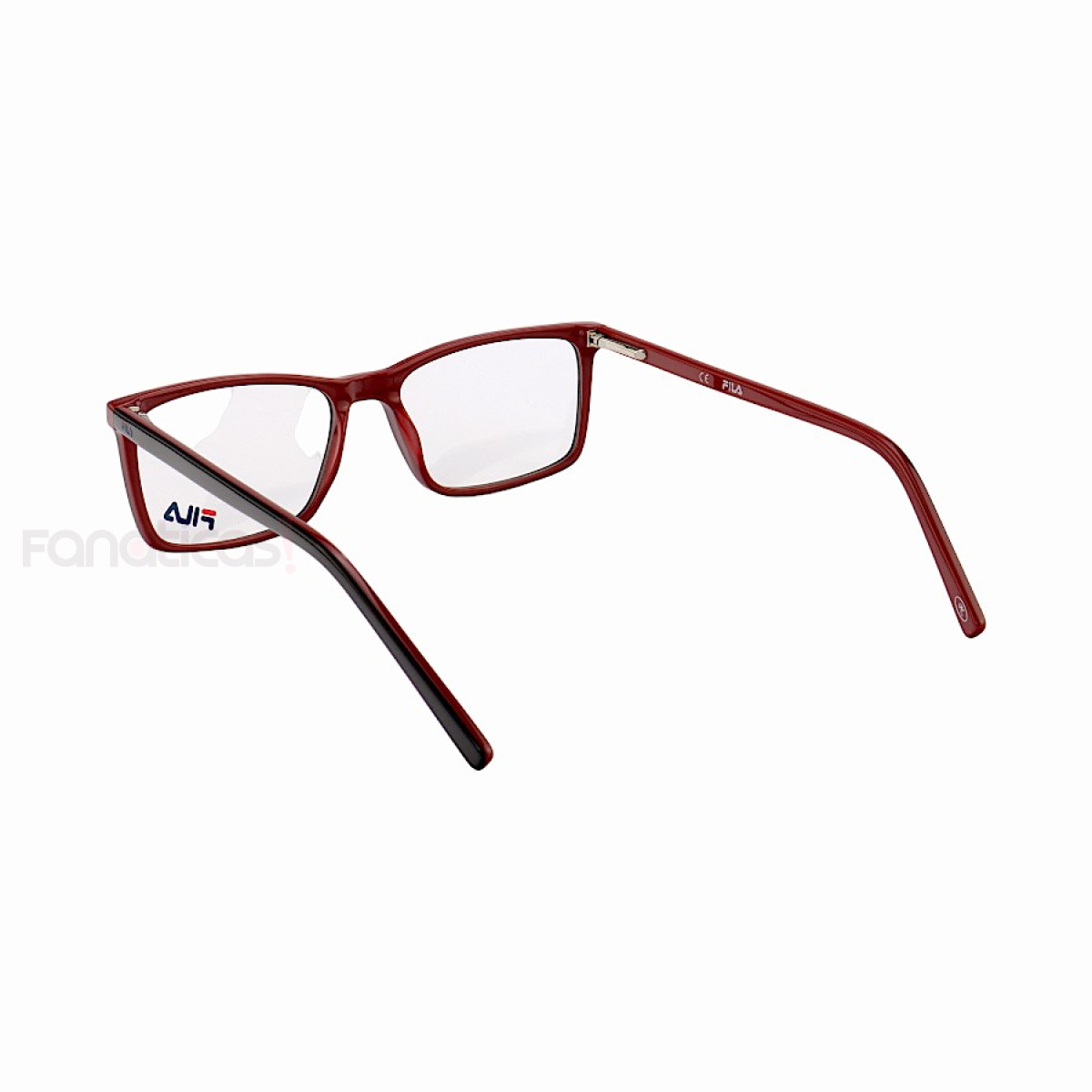 Armação de Óculos Retangular Masculina FL7062 Preto e Vermelho
