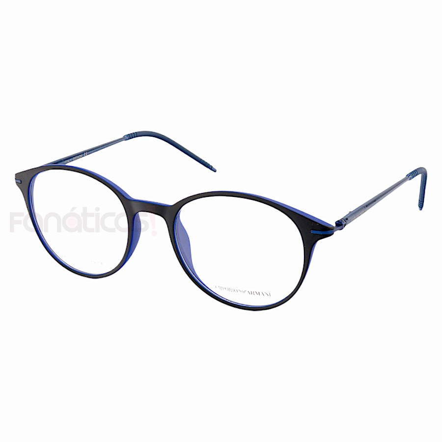 Armação de Óculos Redondo EA3215 Preto e Azul
